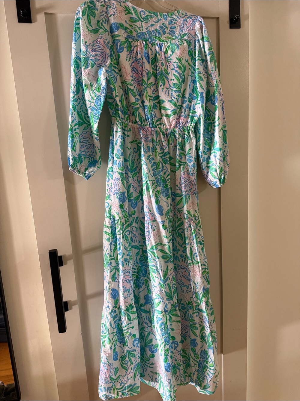 Lilly Pulitzer Green, Blue & Pink Floral Maxi Dress - Picture 4 of 4